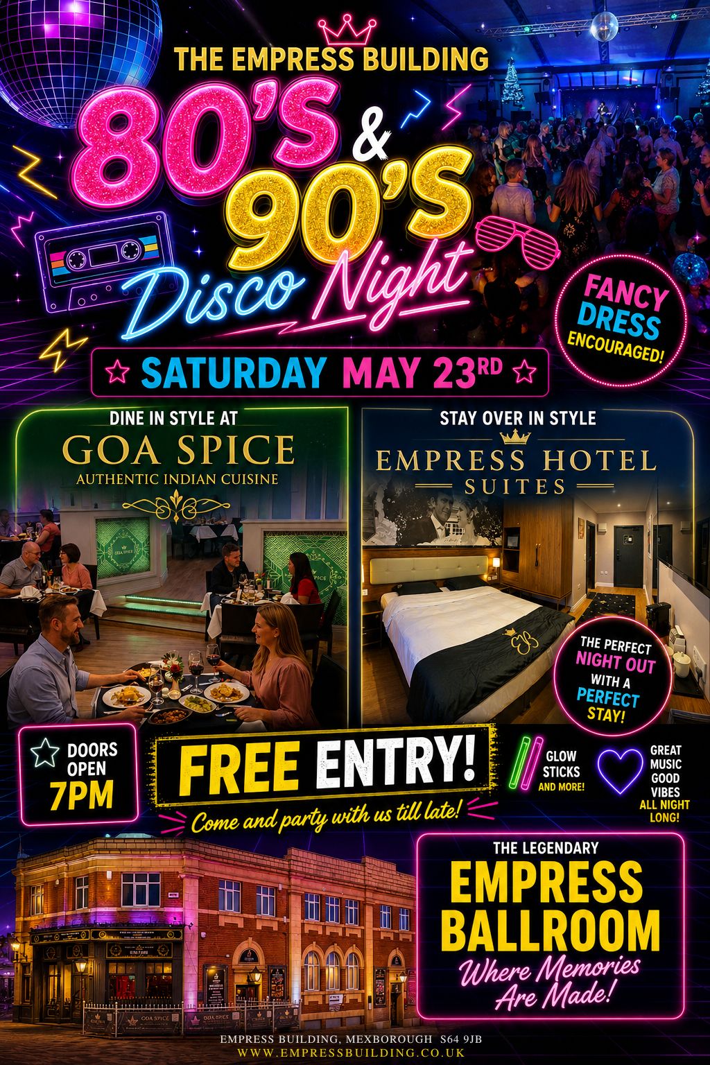 THE ULTIMATE 80s & 90s DISCO NIGHT Poster